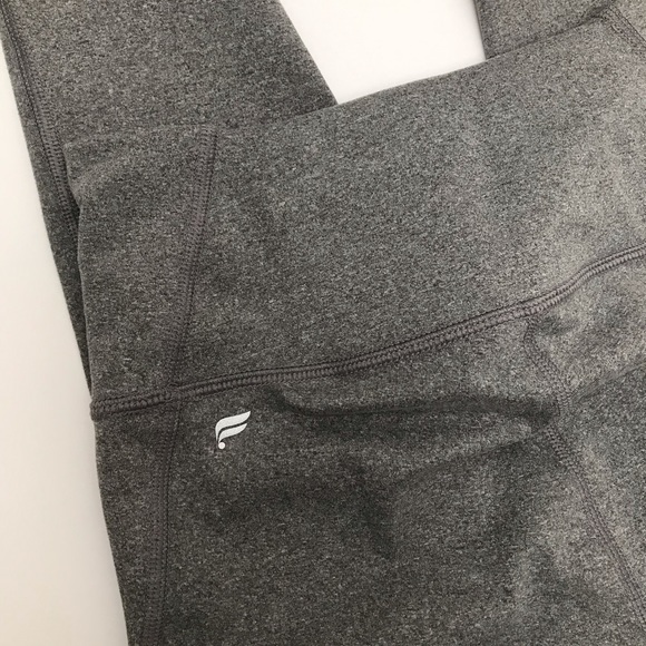 FABLETICS High-Waisted Gray Heathered 7/8 Leggings - Picture 9 of 9